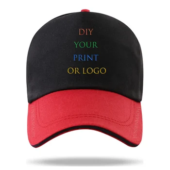 DIY gibi Fotoğraf veya Logo Baskı Renk eşleştirme beyzbol şapkası Casquette Şapkalar Rahat baba şapkası Erkekler Kadınlar için Unisex Kapaklar