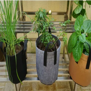 1-15 Galon Çevre Dostu Çanta Büyümek bitki dikme çantası Kumaş Bahçe Sebze Fide Büyüyen Pot Bolsa De Cultivo Dropshipping