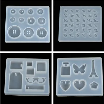 1 adet DIY Epoksi Kolye El Sanatları Aracı El Yapımı silikon kalıp Reçine Düğmeler Kalp Mektubu Kolye Takı Yapımı Kalıp