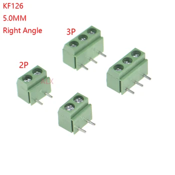 10 ADET KF126 5.0 MM 2 p / 3 P Sağ açı pin pcb vida terminal bloğu bağlayıcı 5.0 3PİN 2PİN KF126 - 3P KF126-2P