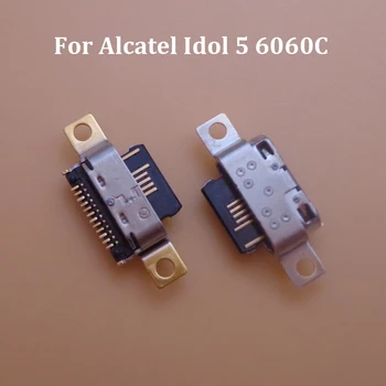 10 Adet USB şarj aleti şarj portu Fiş Jack Kontak Tipi C yuva konnektörü Alcatel Idol 5 İçin ıdol5 6060 6060Y 6060C OT OT6060