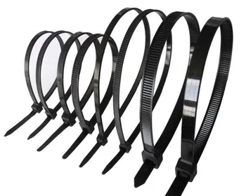 100 adet Naylon Kablo Bağı 5x350mm Beyaz / Siyah Renk Kendinden kilitlemeli Plastik Tel Zip Kravat