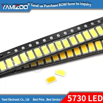 200 adet 5730 0.5 W - 150mA 50-55lm 5600 K-6400 K beyaz ışık SMD 5730 LED 5730 diyotlar (3.2~3.4 V)