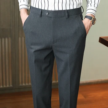 2022 İlkbahar Sonbahar Erkek Resmi İş Pantolon slim fit uzun kollu erkek gömlek Rahat Tam Boy Pantolon Yeni Erkek Yüksek Kaliteli Elbise Takım Elbise Pantolon Z12