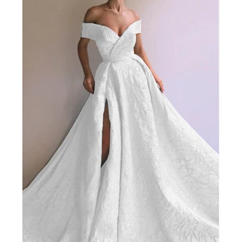 2022 Moda Beyaz Balo Elbise Muhteşem Yarık Uzun Ünlü Düğün Parti Akşam Yüksek Kaliteli Resmi Balo Elbiseler De Kokteyl