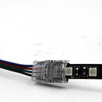 5 adet / grup led Şerit Tel veya Şerit Şerit Bağlantı Kullanımı Terminalleri 2/3/4/5 / 6pin LED Şerit Konektörü RGB + CCT RGB RGBW