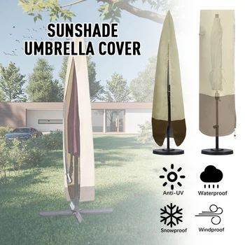 600D plaj şemsiyesi Kapak Su Geçirmez Oxford Açık Muz Şemsiye Kapak Gölge Bahçe Veranda Su Geçirmez Güneşlik Kapak