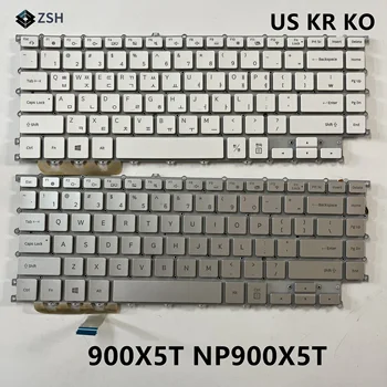 ABD / KR Kore laptop klavye Samsung NP900X5T 900X5T ABD/Kore klavye beyaz/gümüş arkadan aydınlatmalı