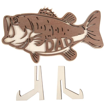 Ahşap balık el oyması dekorasyon içi boş baba balık figürleri heykel