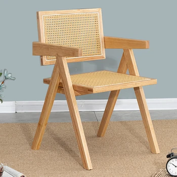 Ahşap Mutfak Oturma Odası Sandalyeleri Accent İskandinav Lüks Oyun El Sandalyeleri Yemek Tabureleri Sillas De Comedor Ev Mobilyaları WXH30XP