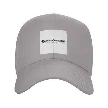 Amerika Batı Havayolları En Kaliteli Logo Denim kap Beyzbol şapkası Örme şapka