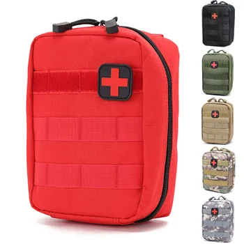 Açık Taktik Tıbbi Çanta Seyahat İlk Yardım Kiti ile Kırmızı Çapraz Molle EDC Bel Paketi Kamp Tırmanma Acil Survival Paketi