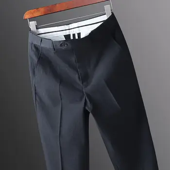 Erkek Takım Elbise Pantolon Klasik İş Ofis rahat pantolon Bahar Sonbahar Giyebilir Yüksek Kaliteli Slim Fit Pantolon erkek Pantolon E17