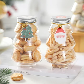 F2 Noel Noel şeker kavanozları plastik saklama kavanozu Dekoratif Düğün Oturma Odası Masaüstü Ev Dekor Çocuk Hediyeler Aperatif Organizatör