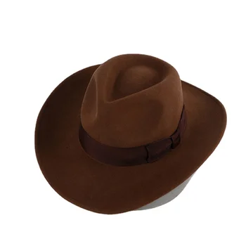 ındiana jones şapka yün keçe su geçirmez kırışıklık karşıtı cowboyhoed batı şapka erkekler chapéu ülke sombrero batı aksesuarları