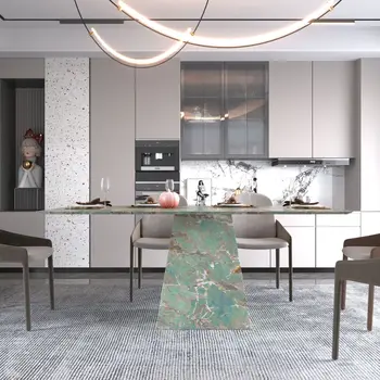 Iskandinav İtalyan kayrak yemek masası Modern basit yaratıcı dikdörtgen Dalı lüks yemek masası
