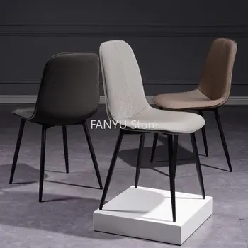 Iskandinav Lüks Modern yemek sandalyeleri Arkalığı Metal Minimalist yemek sandalyeleri Yaratıcı Sillas De Comedor Balkon Mobilyaları WZ50DC