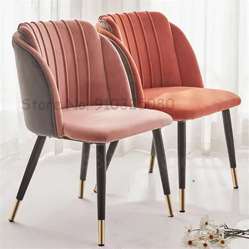 İskandinav Lüks Arkalığı Yemek Sandalyesi Basit Moda Manikür Makyaj Koltuğu Süt Çay Dükkanı Eğlence Dışkı Modern Sandalye TG