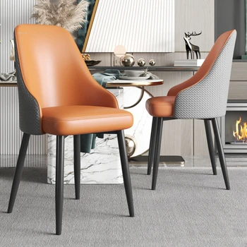 İskandinav Lüks yemek sandalyeleri Modern Minimalist Restoran Arkalığı Müzakere Yemek Sandalyesi Lüks Boş Sandalyeler Yemek Odası için