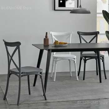İskandinav Ofis Plastik Sandalye Oturma Odası yemek sandalyeleri Ev Mobilyaları Modern Basit Ön Büro Eğlence Yaratıcı Arka Makyaj Koltuğu