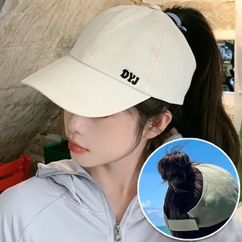 Kadın At Kuyruğu beyzbol şapkası Açık Spor Koşu Snapback güneş şapkaları Dağınık Yüksek Topuz Kapaklar Kadın Yaz Rahat Siperliği Plaj Kap