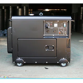 Küçük dizel jeneratör tek fazlı 5kw hava soğutmalı dizel ev taşınabilir