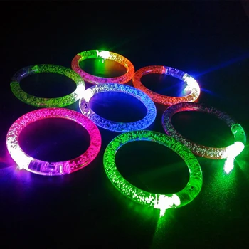 Kızdırma Sopa Bilezikler Parti Malzemeleri karanlıkta Parlayan LED Yanıp Sönen Bilek LED Işıklı Bileklik Bileklik Light Up Oyuncaklar düğün Dekor