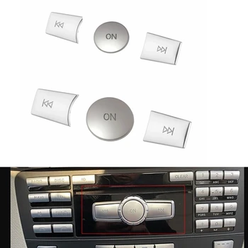 Merkezi Konsol Ses Düğmeleri düğme kapağı Onarım Sticker Mercedes Benz C GLK Sınıfı W204 S204 W212 X204 Araba Aksesuarları