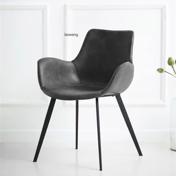 Mikrofiber yemek sandalyeleri mutfak mobilyası Deri İtalyan Ev yemek sandalyesi İskandinav Modern Lüks Eğlence Masası Arkalığı Sandalye jl