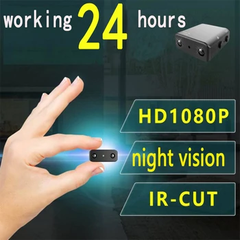 Mini Kamera 1080 P Küçük Full HD Kamera Kızılötesi Gece Görüş Mikro Kamera Hareket algılama IR-CUT DV Desteği Gizli TF kart