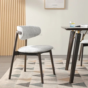 Modern masif ahşap yemek sandalyeleri ev mobilyaları için restoran yemek sandalyesi arkalığı ışık lüks ev mutfak yemek sandalyeleri
