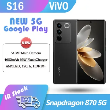 Orijinal Vivo S16 Snapdragon 870 5G smartphone 66W Süper Flaş Şarj Cihazı 4600 Google Oyun 64Mp Ana Kameralı telefon NFC 120Hz AMOLED