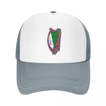 Renkli İrlanda Çiçek Arp beyzbol şapkası Noel Şapka baret moda Golf kıyafeti Kadın Şapka Erkek