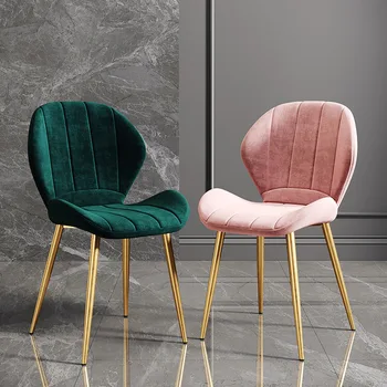Sandalye otel masa kahve sandalyesi İskandinav sandalyeler ışık lüks basit yemek sandalyeleri Modern boş sandalye arkalığı ile makyaj