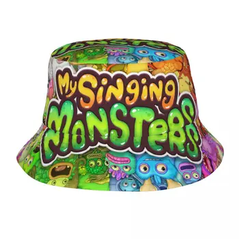 Sevimli Benim Şarkı Canavarlar Bob Şapka Kadın Yaz Seyahat Oyunu Karikatür güneş şapkası Streetwear Paketlenebilir Açık Spor balıkçı şapkası