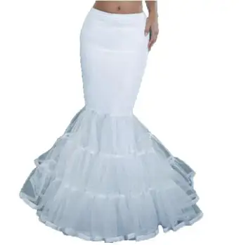 Siyah Mermaid Gelin Kabarık Etek Düğün Çemberler Petticoat Kayma Fırfır Jüpon Fishtail Özel Durum Elbise Kadınlar İçin
