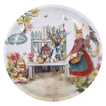 Tabağı Paskalya Tepsisi Servis meyve çanağı Tavşan Tatlı Tavşan Aperatifler Akşam Yemeği Salata Şeker Ekran Gıda Cupcake Tutucu Kek Depolama