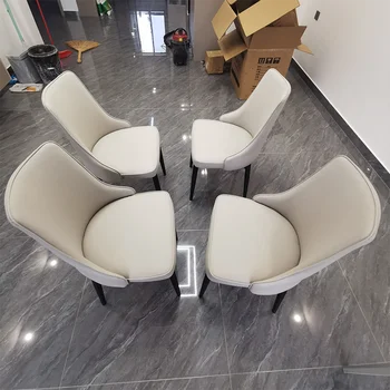 Tasarımcı Modern Mutfak yemek sandalyeleri Oturma Odası PU deri rahatlama sandalyesi Düğün Ziyafet Sillas Para Comedor Mobilya WK50DC