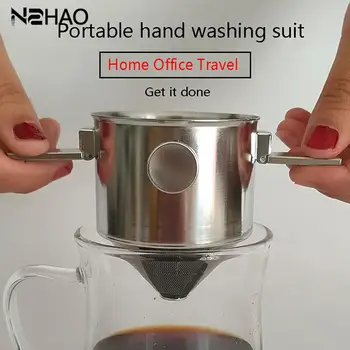 Taşınabilir Paslanmaz Çelik Huni Sepeti Katlanabilir Filtre Kahve Makinesi İçin Kahve Fincanı Üzerine Dökün Damla kahve damlatıcı Kamp İçin