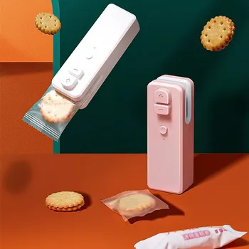 Taşınabilir Şarj Edilebilir Yapıştırma Makinesi USB Şarj Manyetik Emme Gıda Aperatif plastik torba Mühürleyen Hızlı Mühür Açık Çanta
