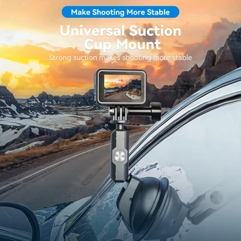 TELESIN Araç Telefonu Eylem Kamera Tutucu Vantuz 360 Ayarlanabilir 1/4 Standart Adaptörü GoPro Insta360 DJI Eylem Akıllı Telefon