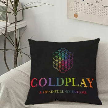 Yastık Kılıfı C-Coldplay Kısa peluş yastık Kılıfı modern ev dekorasyonu Hayranları Hediye kanepe yastığı Kapak Çift taraflı Baskı 40x40 cm