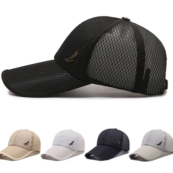 Yaz Hızlı Kuru erkek Kapaklar Nefes Içi Boş Örgü beyzbol şapkası golf şapkaları Erkek Ayarlanabilir Açık Spor Balıkçılık Kapaklar güneş şapkaları