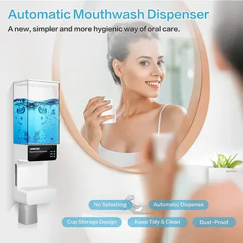 Yeni Akıllı İndüksiyon Gargara Makinesi Diş Yıkama Anti-Ağız Kokusu Taze Nefes Duvara Monte Elektrikli Sıvı Dağıtıcı