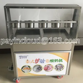 Yeni Ticari Dondurma Rulo Makinesi Derin 2.5 cm Tayland Kızarmış Dondurma Rulo Makinesi Haddelenmiş Kızarmış Dondurma Makinesi