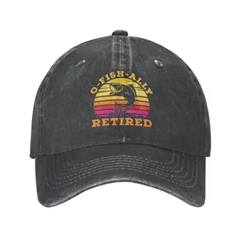 Yeni Özel Pamuk Komik Emeklilik Balıkçılık beyzbol şapkası Erkekler Kadınlar için Nefes Ofishally Emekli Balıkçı Hediye Baba Şapka Spor