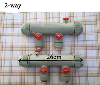 Yerden ısıtma manifoldu 2-8 yollu boru bağlantı parçaları plastik manifoldu sıhhi tesisat ev jeotermal manifoldu yerden ısıtma sistemi