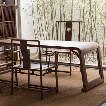 Çin Masa katı ahşap Zen çay masası Karaağaç Masa Koltuk Zarif Ev Mobilyaları ofis masaları Oturma Odası Escritorio Mesa