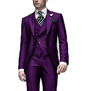 Özel Erkek Takım Elbise Blazer Pantolon Slim Fit 3 Adet Tasarım Resmi Akşam Yemeği Parti Giyim Düğün Kıyafeti Damat Giyim Sigara Masculino