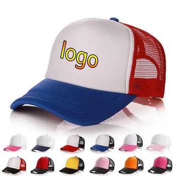 Özel Logo Ayarlanabilir tenis şapkaları Hip Hop Erkekler beyzbol şapkası Kadın Nefes Güneşlik Snapback Kapaklar Açık Kamyon şoförü şapkası